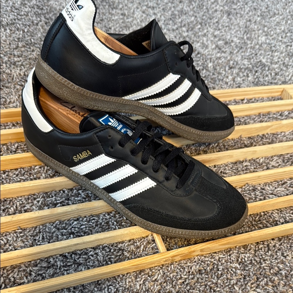 Adidas Black and White Samba Sneakers
